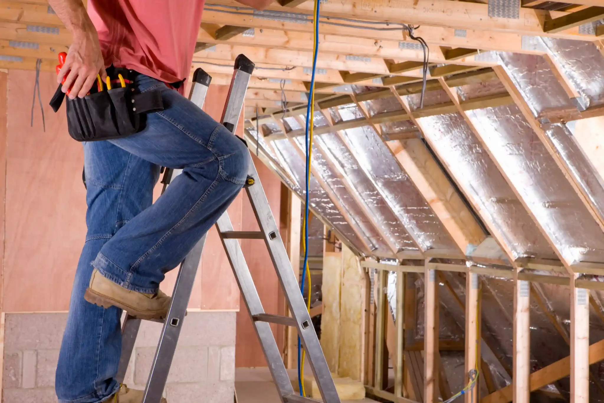 man working on construction project