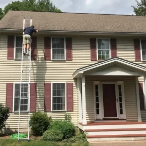 Residential Roofing Contractor Working on Roof