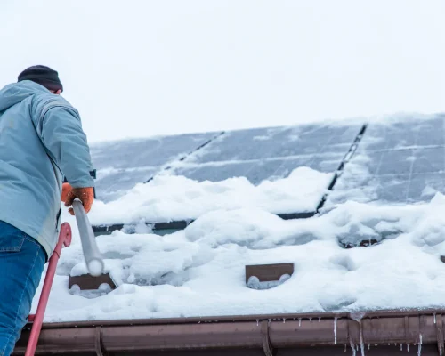 Snow Removal Roof Solar Panels